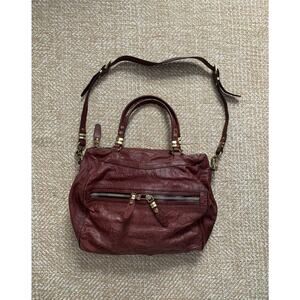 Dr Yani red leather shoulder crosbody handbag vintage Md